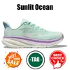 Projektant Bondi Clifton 8 9 Sneakers Buty do biegania dla mężczyzn Kobiety Triple Białe chmurę Blanc de Blanc Outdoor Męskie trenerzy rozmiar 36-47