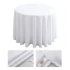 1pcs Polyester Round Tablecloth White/Black/Red/Blue/Gold Solid Table Cloth For Wedding Birthday Party Table Cover Home Decor