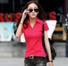 95% Cotton T shirt Summer Polo Shirt Women Short Sleeve Solid Slim Polos Mujer Shirts Tops Fashion Plus Size Femme 240409