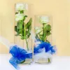 6pcs Glaszylinder Vasen hohe Zylindervase schwimmende Kerzenhalter klare Blumenvase für Blumenhochhäuserdekoration