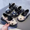 Кроссовки мальчики кожаная обувь детские кроссовки для мальчиков девочки Slipon Casual Formal Flats Свадебная вечеринка металлическая ребенок 2022 весна лето