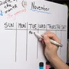 Magnetic Monthly Planner Menu Dry Erase Child Whiteboard Home Kitchen Fridge Stickers Waterproof Calendar Board Color Marker