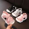 Sandales pour tout-petits d'été chaussures de fille solide couleur nette tissu respirant garçons baskets enfants