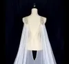الزفاف حجاب العاج أبيض تول كيب كتف كتف لريق الراين الأسود الأسود الإكسسوارات النجمية ل Brides7218215