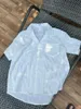 Men's Casual Shirts Fashionable High-End Jacquard Short-Sleeved Single Row Multi-Buckle 2024 Summer Loose Comfort Trendy Shirt