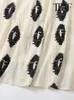 Traf Women Fashion Printed Asymmetric Midi платье сексуальное без спинки, регулируемое ремешок для галстука Женские платья vestidos mujer 240407