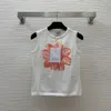 Diseñador de camisetas sin mangas de mujer Camisa de punto Y2K con patrón de flores temperamento de moda