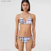 Women's Swimwear s Bathing Suits Summer Swimsuit Stripe Thread Head Check Pattern Girl Set Fashion Comfortable Clothes Bikinis reniftp L49