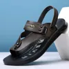 Sandals tongs pour les hommes portent des chaussures de plage anti-skid à l'extérieur en été pour conduire le printemps et l'automne super fibre décontractée