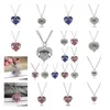 Colliers de pendentif pendentifs bijoux diamant pêche coeur de la fête des mères cadeaux Famille fille sœur Collier Collier Drop Livraison 2021 OTI4G