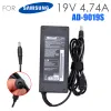 Adapter dla Samsung R580 R590 R610 R65 R540 R560 R580 R610 R65 R700 RC530 RF509 RF510 Zasilanie zasilacza AC ładowarka AC 19V 4.74A