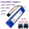 CECOTEC CONGA 3090 3091 3092 1690 1890 2090 Robot Vacuum Cleaner Battery Pack Replacement Accessories 14.4 Volts 3500 MAh