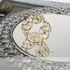Świecowe uchwyty na serwetki Dekoracja ślubna Złota/srebrna klamra wielofunkcyjna ręcznie robiona impreza dostarcza metal