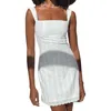 Casual jurken witte afstudeerjurk voor vrouwen 2024 zoete schattige ruche een lijn kanten flare korte mini cocktail party club (b-witte m)