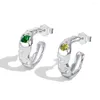 Pendientes de sementales S925 Silver Ear Studs con forma irregular Insolado de color de color personalizado Joyas versátiles para mujeres