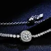 Bangel Deluxe Platinum Pt950 Armband Moissanit Diamant Armband Moissanit Diamant Bag Einfacher Frauen Hochzeit Schmuck Geschenke YQ240409