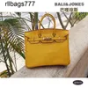 Womens Leather Bk Handbag Bag 35 30 Picotin 18 22 Crocodile Pattern Platinum Advanced Sense Belly High-end Luxury All Manual Yellow Light