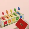 Montessori Holzauto -Spielzeughaus werfen Spielfarbe Sortierform Matching Ball Coin Drop Fine Motor Training Bildungsspielzeug