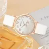 Montre-bracelettes Femmes simples watch fashion cuir quartz wallet set femelle ball ball décoration papillon montre femme