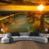 Landscape Beach Sunset Tapestry Wall Hanging Large Beautiful Dormitory Indoor Bedroom