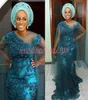 Trendy Aso Ebi Ebi Mermaid Sukienki wieczorne koronki z Południowej Afryki Nigerian Vesta DE Festa Party Dress Prom Formal Pageant Celebrit5496655