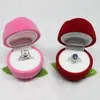 Flower shape Gift Wrap Jewelry Boxes Cute Rose Flocking Ring Case Earring Ear Stud Cases Gifts Container Display Jewelry-Box T9I002610