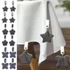 Bord trasa 4pcs metall dukduka klipp vindtätt hängande täckdekorat fjärilsformade hängsmycken picknick
