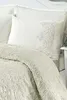 Sängkläder sätter franska spetsfilt set grädde sängöverdrag