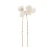 Clips de cheveux Barrettes 3PCS CHEURS HEILPINE CHEUR-CHEUR avec des perles en acrylique femelle fleur de céramique élégante pour la fête de la fête d'anniversaire ott61
