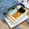 Kosmetrisk väska tonåringar skolväska handväska plånböcker brev stor kapacitet kvinnor handväska koreansk tygväska denim ins axelväskor