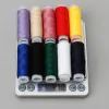 8-10 coloridos/conjunto de fios de costura multicoloridos Rollo de poliéster costura manual/bordado de máquinas Bordado Kit de ferramentas de artesanato de suprimentos domésticos