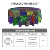 Table de nappe en tissu patchwork imprimé rond des nappes de couverture rétro