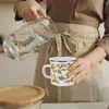 Dinkware set tazza d'acqua tazze smaltato tazze da tè da caffè bere per viaggi in casa vintage