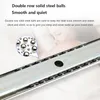 1 Pair Heavy Duty Ball Bearing Slides Computer Keyboard Drawer Tray Accessories Cabinet Furniture Rail Rack with Adjustable