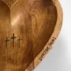 Миски B Сердце в форме - функциональная и коллекционная деревянная деревянная ручная
