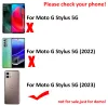 Caixa de tampa da lança da lente da câmera para Motorola Moto G Stylus 5G 2023 Portador de cartão bolso Bolso resistente anel de dedo concha