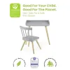 Ensemble de chaise de bureau, Green Guard Gold Certified, Greenguard Gold Certified, gris / Natural Kid Table