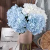 Flores decorativas Filme de látex Hydrangea Flor Real Touch Artificial Para decoração de casa Decoração Fake Bridal Bouquet Organizadores de casamento