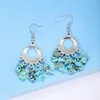 Boucles d'oreilles en peluche baroque pierre naturelle turquoise drop brop-métal vintage Circle pour les femmes 2024 bijoux tendance en gros en gros