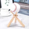 Mini Baseball Bat Bracket Holder Golf Tennis Ball Display Stand Souvenir Wood Support New