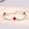 Van Clover armbandontwerper Nieuwe Clover Bracelet Women's Minimalist Ins Design Premium Onyx Valentijnsdag Gift voor vriendinnen