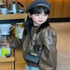 Candy Color Kids Girls Handbag Pu Children Metal Single Shoulder Bag Fashion Girl Baby Messenger Bag Designer Mini Purses