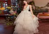 Elfenben Cascading Ruffles Beach Wedding Dresses Tiere Bridal Gown Deep V Neck Backless Bohemian Tulle Wedding Clowns1335497