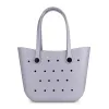 Lyxdesigner Eva Bogg Bag Women Tote Stora shoppingkorg Väskor Lady H195i Lagring Washable Beach Silicone Bog Bag Purse Eco Jelly Candy Plånbok