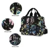 Drives Fashion Lunch Bag Brown Tung Leaf Printing Multicolor Cooler Bags Women Hand Pack Thermal Breakfast Box Portable Picnic Travel