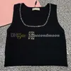 Fashion Beads Tanks Top Women Crystal Neck Vest Designer Knits Vests Sleeveless Sport T Shirt