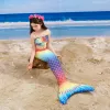 Bambini sirena code con ragazze monofin bambini il piccolo cosplay cosplay costume da bagno in bikini per la piscina
