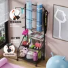 Hooks Yoga Mat Storage Rack Household Floor Standing Dumbbell Display Stand Fitness Equipment