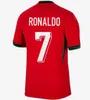 2024 Portugalia koszulka piłkarska Ruben Neves Joao Felix Bruno Ronaldo Fernandes Portugieser 2024 25 Portugaless Football Shirt Men Kit