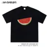 Designermen's T-shirts Summer Watermelon Fruit Art Trendy Brand Niche Designer Brand T-shirt rund hals kortärmad unisex-stil